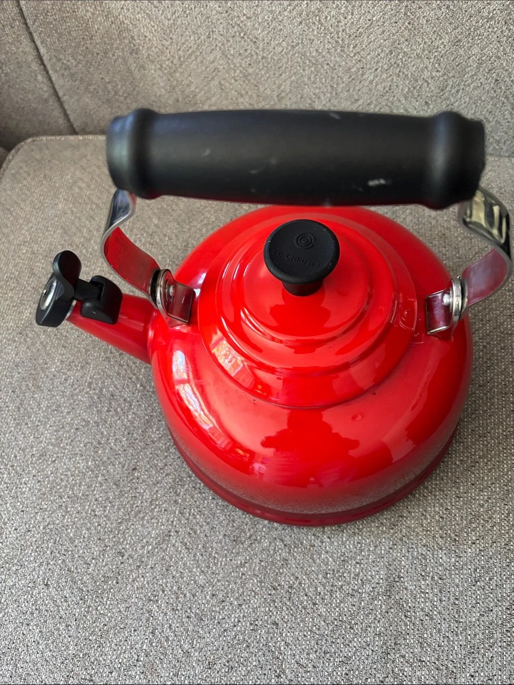 Le Creuset Red Whistling Tea Kettle
